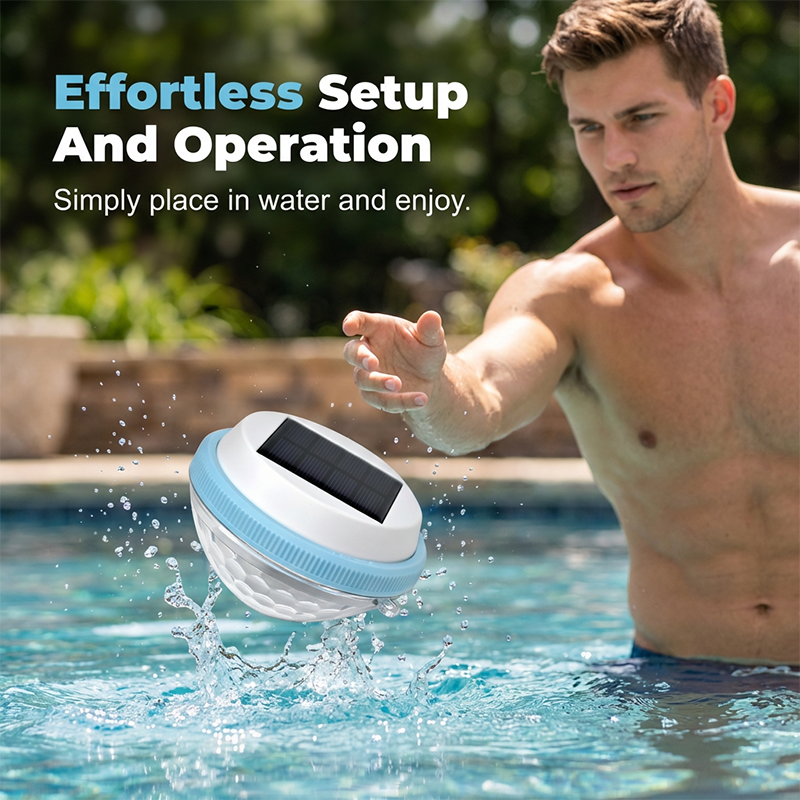 Lampe solaire flottante LED pour piscine – Changement de couleur, marche/arrêt automatique, étanche. Idéale pour piscine, bassin ou spa – Crée une atmosphère nocturne féerique !