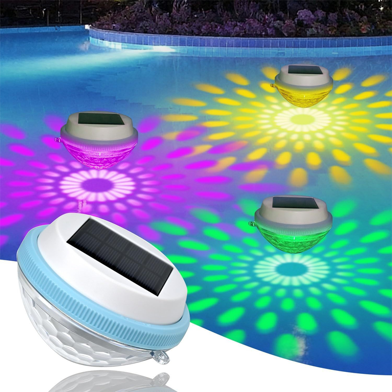Lampe solaire flottante LED pour piscine – Changement de couleur, marche/arrêt automatique, étanche. Idéale pour piscine, bassin ou spa – Crée une atmosphère nocturne féerique !