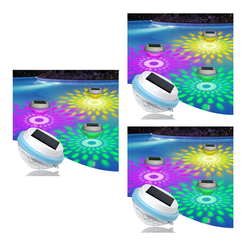 Lampe solaire flottante LED pour piscine – Changement de couleur, marche/arrêt automatique, étanche. Idéale pour piscine, bassin ou spa – Crée une atmosphère nocturne féerique !