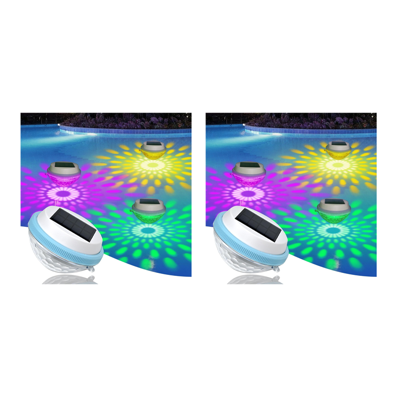 Lampe solaire flottante LED pour piscine – Changement de couleur, marche/arrêt automatique, étanche. Idéale pour piscine, bassin ou spa – Crée une atmosphère nocturne féerique !