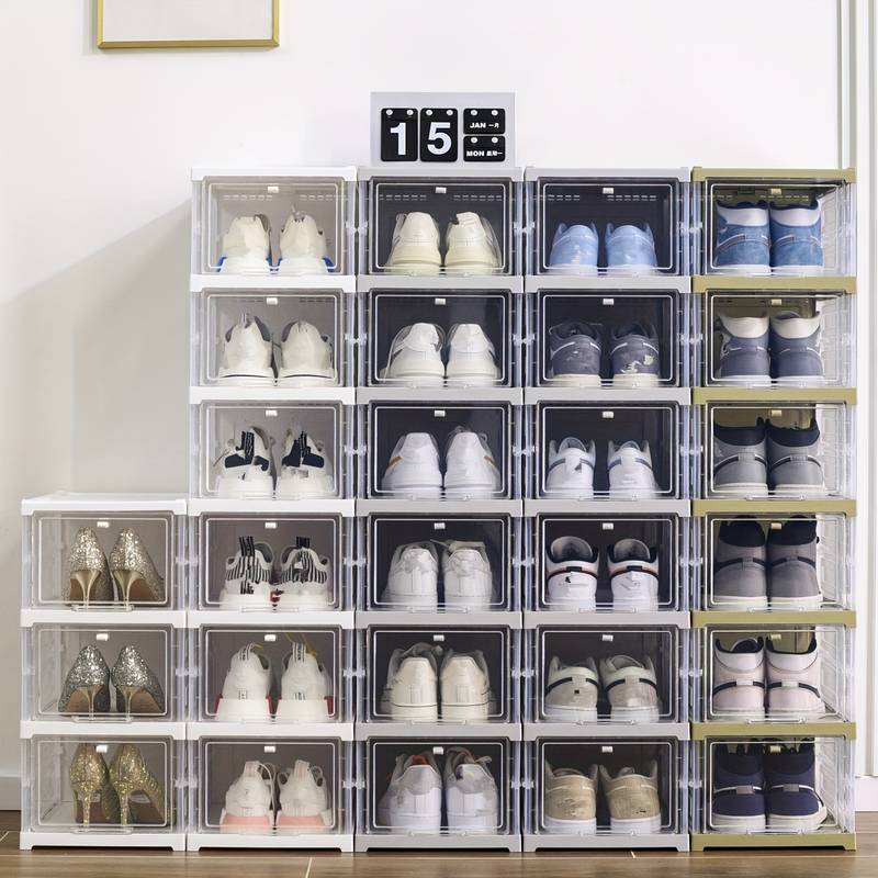 Boîte de rangement pour chaussures épaissie, intégrée et sans installation