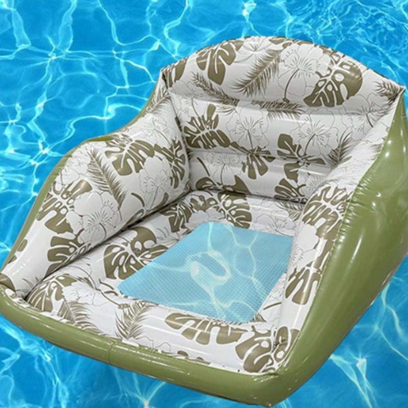 Matelas de piscine gonflable en forme de U – Ergonomique, siège en maille rafraîchissant, portable