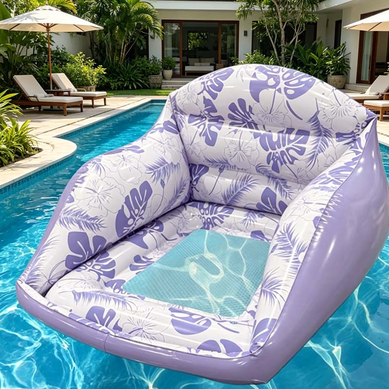 Matelas de piscine gonflable en forme de U – Ergonomique, siège en maille rafraîchissant, portable