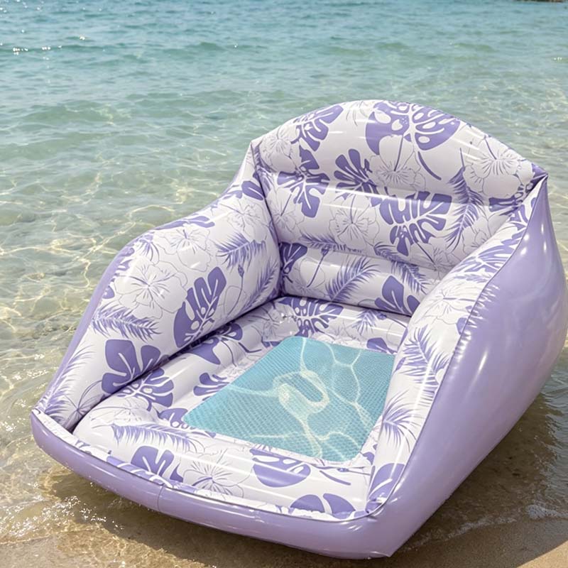 Matelas de piscine gonflable en forme de U – Ergonomique, siège en maille rafraîchissant, portable