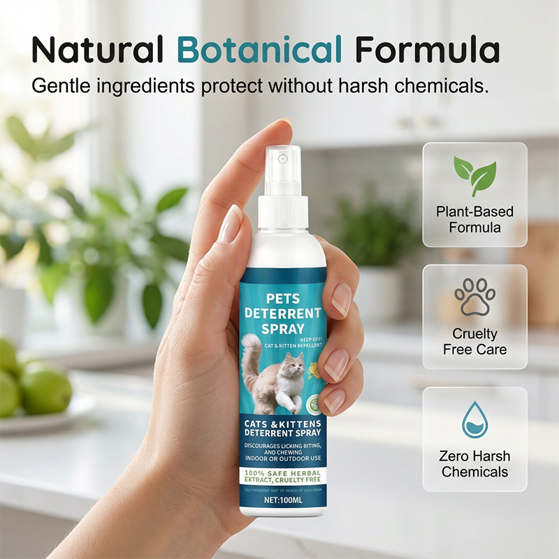 Spray répulsif aux herbes pour chats et chatons