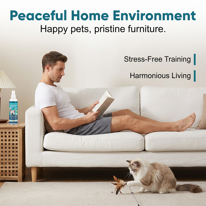 Spray répulsif aux herbes pour chats et chatons