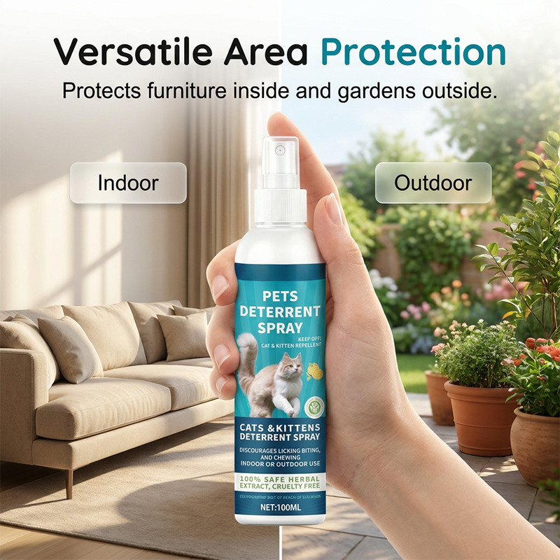 Spray répulsif aux herbes pour chats et chatons