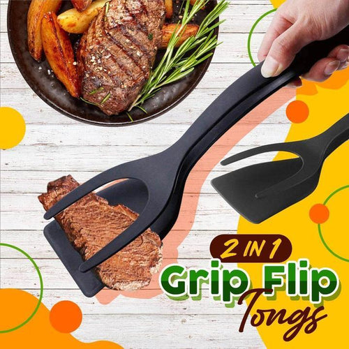 Pince Spatule 2 en 1 – Silicone Résistant à la Chaleur & Poignée Antidérapante – Indispensable pour la Cuisine