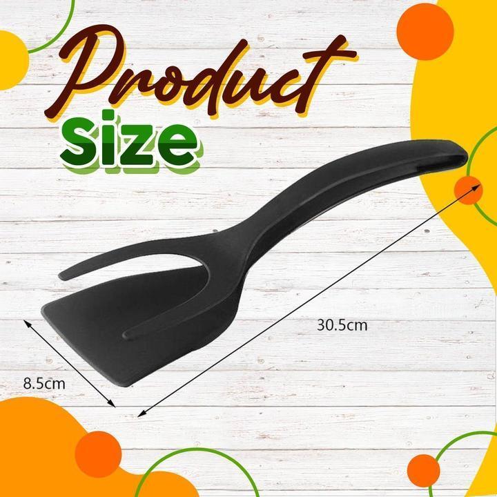 Pince Spatule 2 en 1 – Silicone Résistant à la Chaleur & Poignée Antidérapante – Indispensable pour la Cuisine