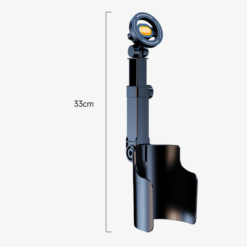 Support Téléphone Voiture Porte-Gobelet – Réglable à 360°, Aimant Puissant N52, Utilisation à Une Main, Compatible Tous Téléphones, Modèles Magnétiques Stables et à Pince pour une Conduite Sûre