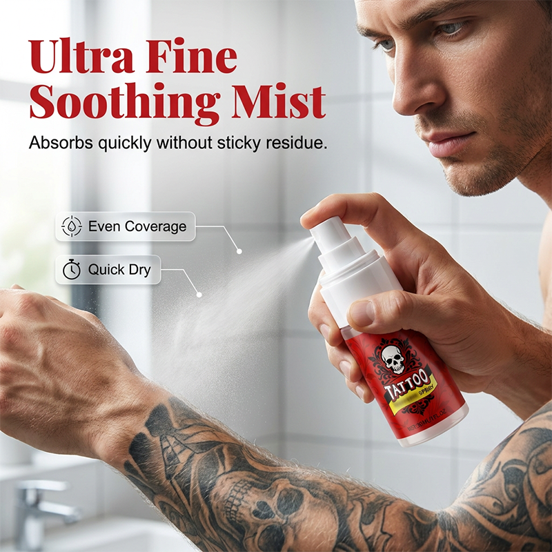 Spray hydratant pour le soin des tatouages