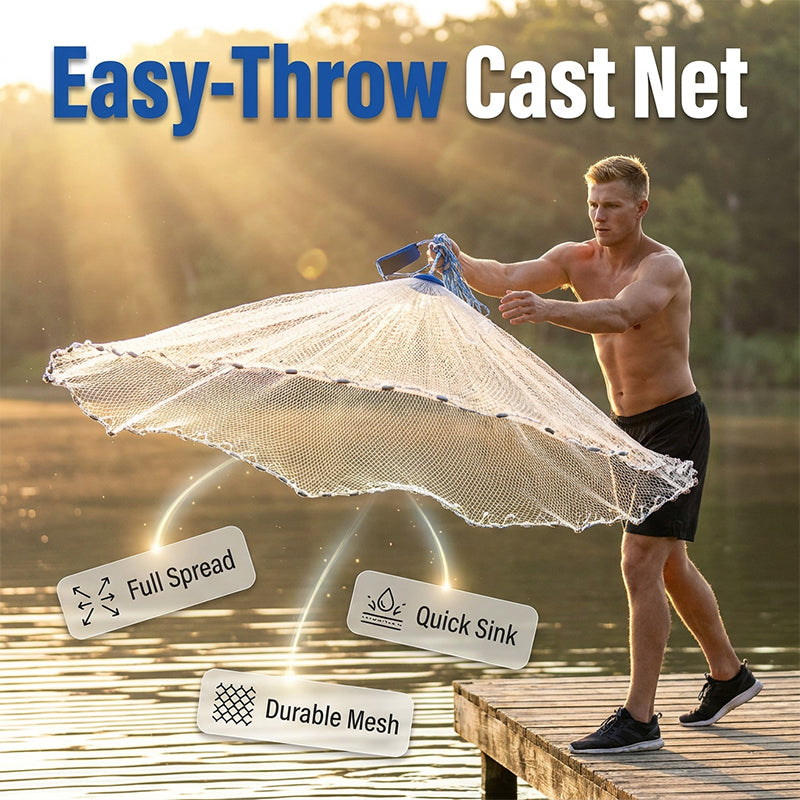 Épervier Easy-Throw – Maillage robuste, coulage rapide, polyvalent