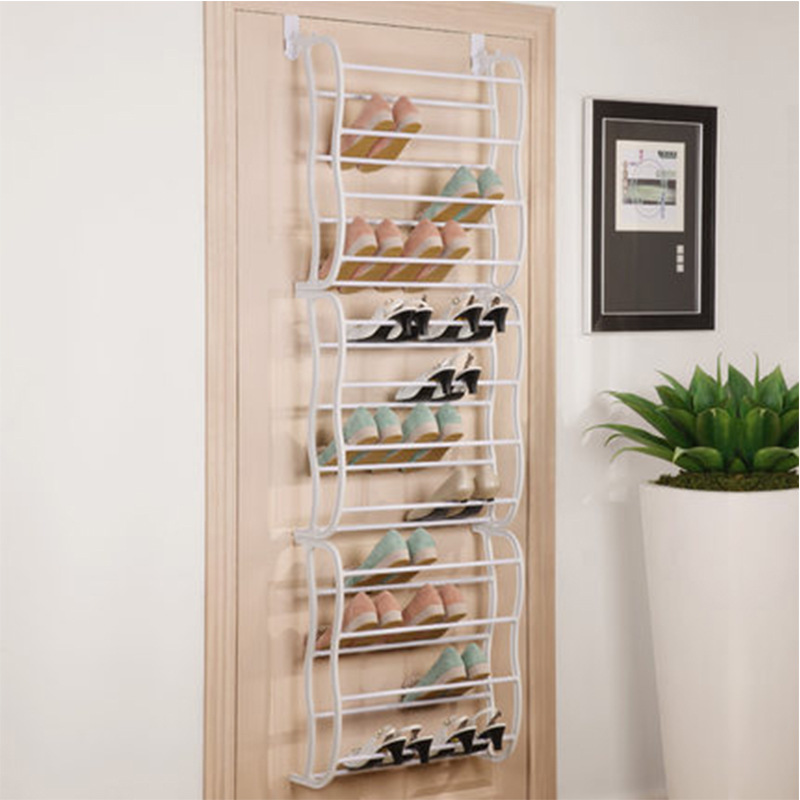 MAINTENANT ! Range-chaussures de porte à suspendre – 24 compartiments et installation sans outils – Convient aux portes standard, peut contenir jusqu'à 24 paires – parfait pour l'entrée ou le placard