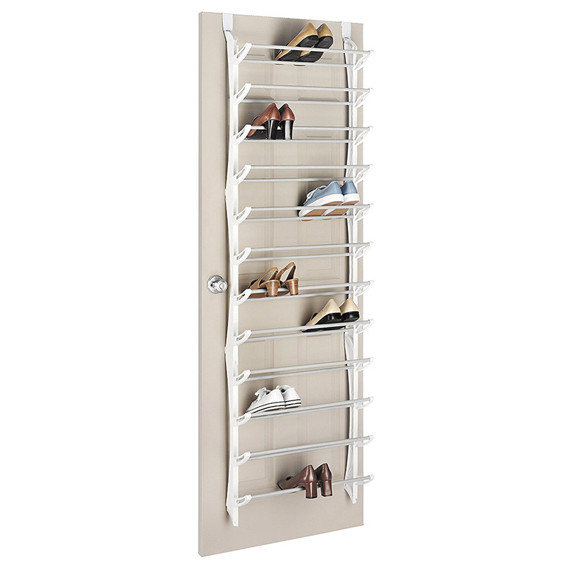MAINTENANT ! Range-chaussures de porte à suspendre – 24 compartiments et installation sans outils – Convient aux portes standard, peut contenir jusqu'à 24 paires – parfait pour l'entrée ou le placard