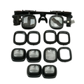 Loupe frontale LED 2X-24X, loupe de précision mains-libres avec double éclairage LED, lentille haute clarté pour la soudure, la réparation électronique