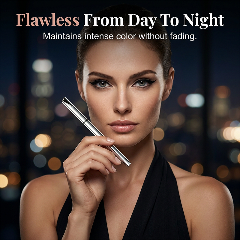 Eyeliner liquide de précision – Imperméable, anti-taches, pointe micro-fine