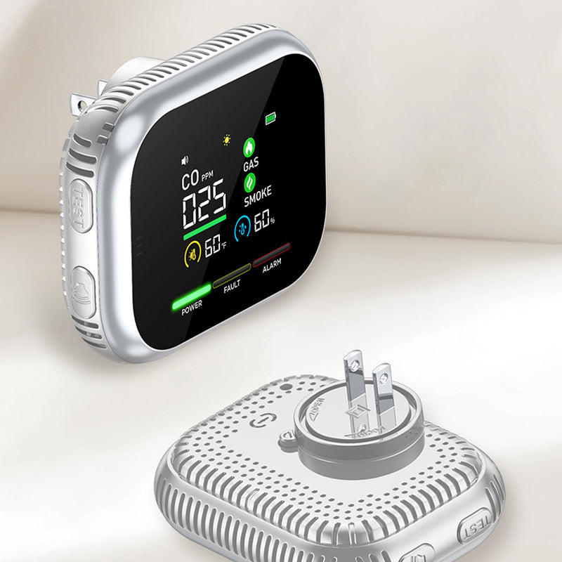 Alarme multi-gaz portable avec écran LCD et batterie de secours