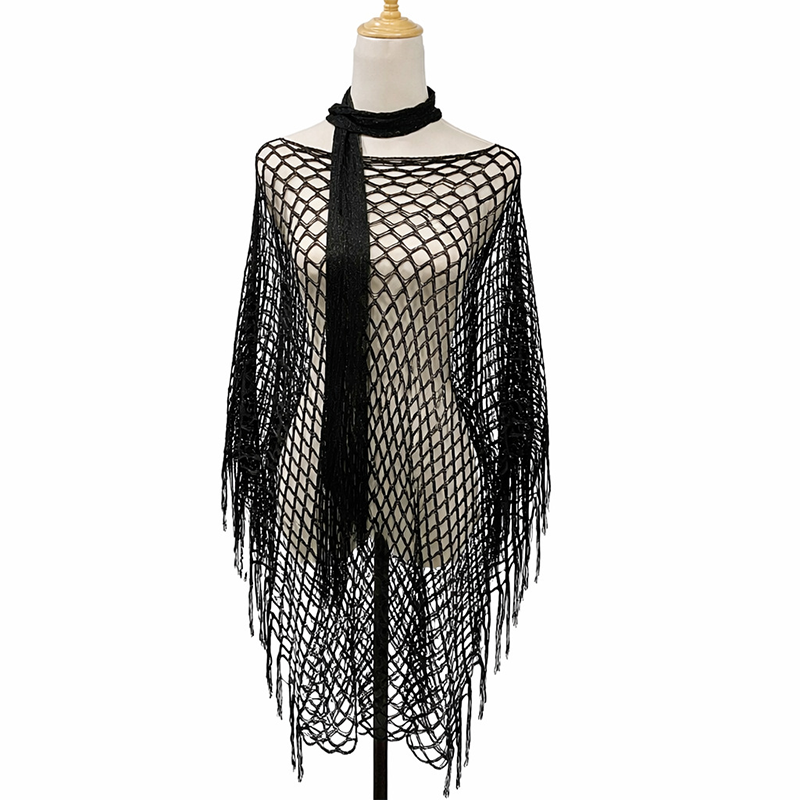 Paréo en crochet métallique d'été – Léger, fluide et élégamment stylé pour l'été