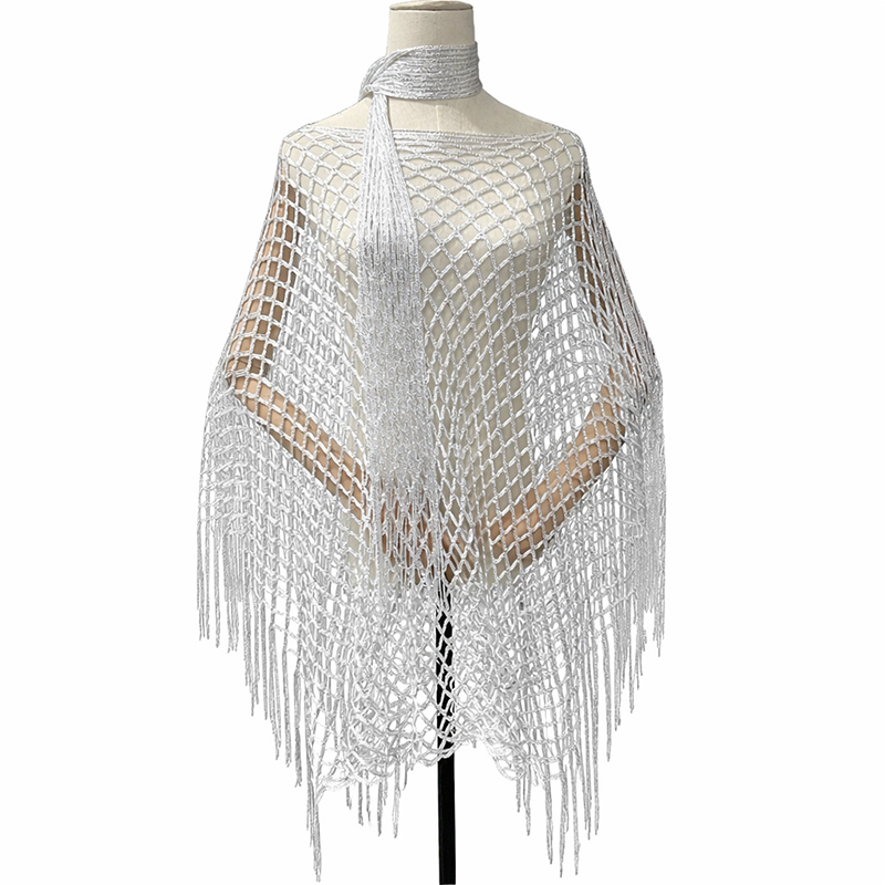 Paréo en crochet métallique d'été – Léger, fluide et élégamment stylé pour l'été