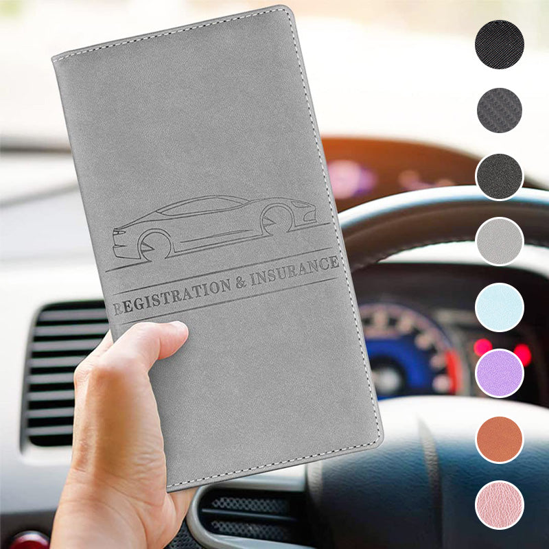 Organisateur de documents essentiels pour voiture avec fermeture magnétique