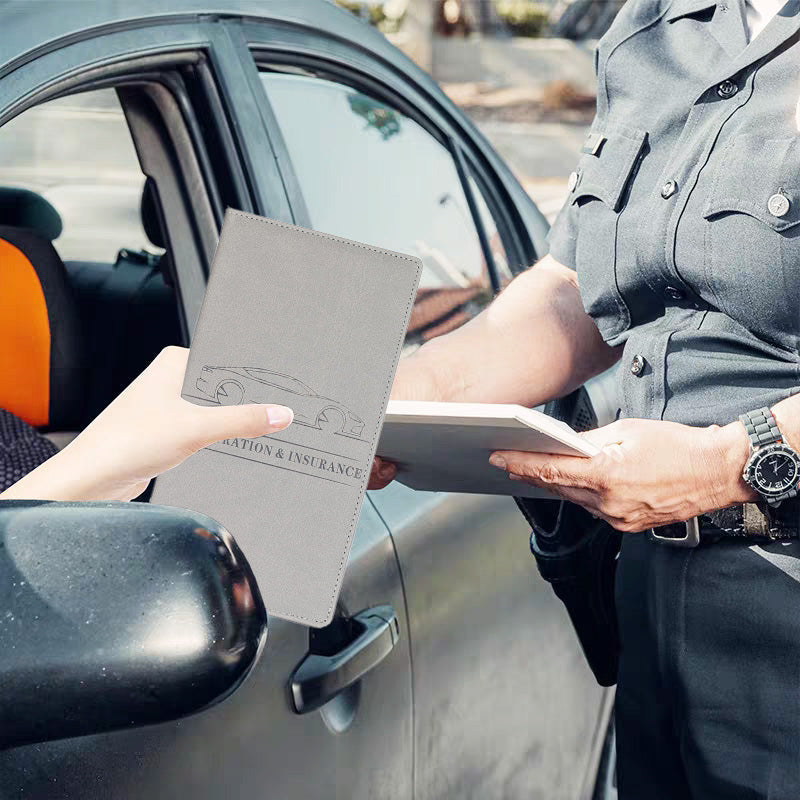 Organisateur de documents essentiels pour voiture avec fermeture magnétique