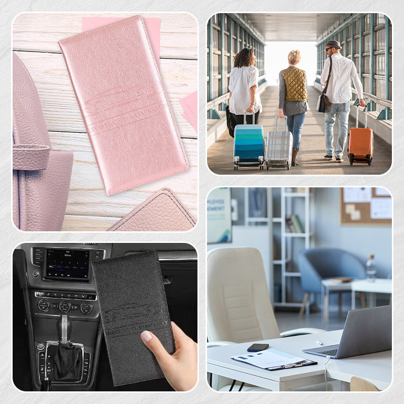 Organisateur de documents essentiels pour voiture avec fermeture magnétique