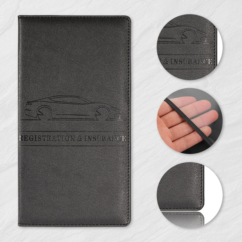Organisateur de documents essentiels pour voiture avec fermeture magnétique