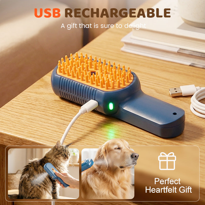 Peigne de massage rechargeable pour animaux de compagnie