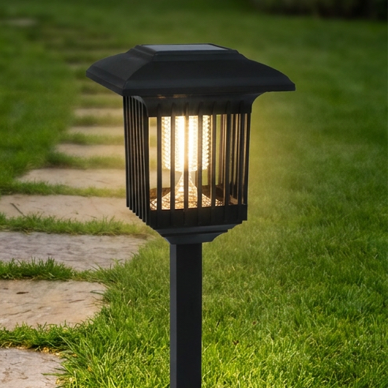 Destructeur de moustiques et lampe de jardin 2 en 1 à énergie solaire