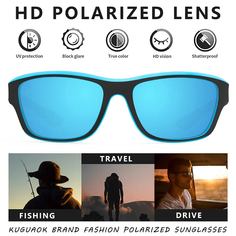 Lunettes de soleil de sport pour hommes 2026 avec verres polarisés anti-reflets
