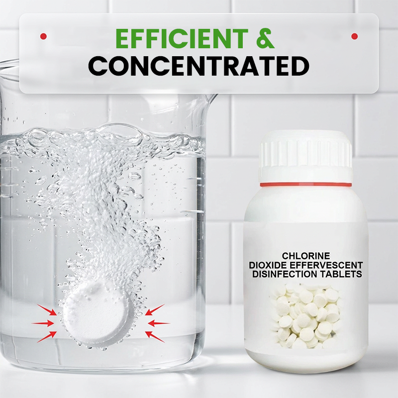 Comprimés effervescents de dioxyde de chlore pour la désinfection