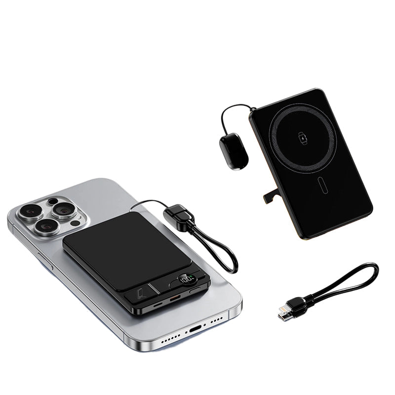 Chargeur magnétique professionnel pour voyageurs et professionnels | Filaire 22,5 W & sans fil 15 W | 10 000 mAh | Livraison rapide