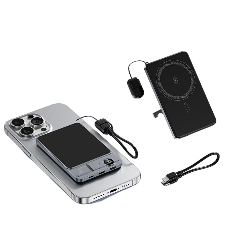 Chargeur magnétique professionnel pour voyageurs et professionnels | Filaire 22,5 W & sans fil 15 W | 10 000 mAh | Livraison rapide