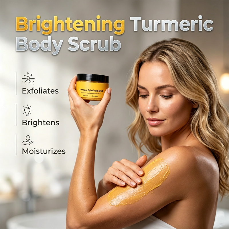 Gommage corporel exfoliant au curcuma