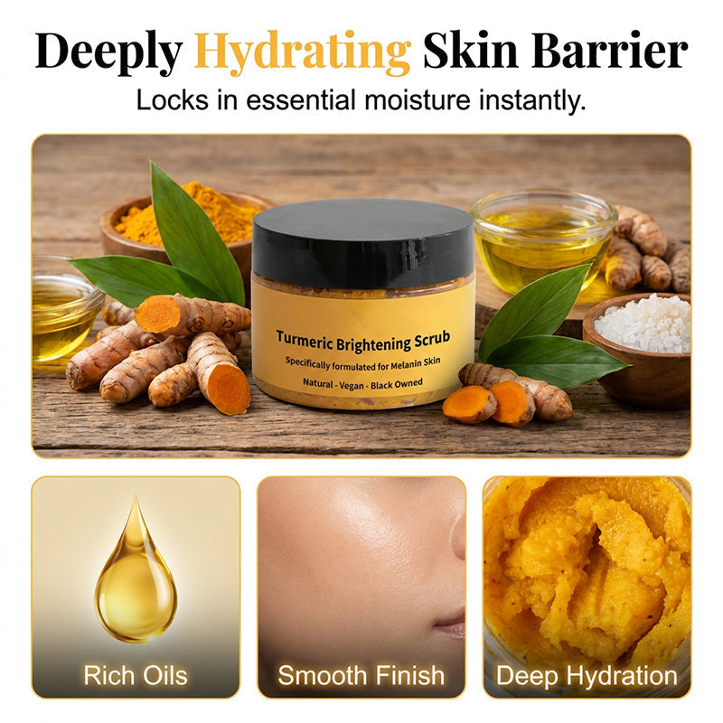 Gommage corporel exfoliant au curcuma