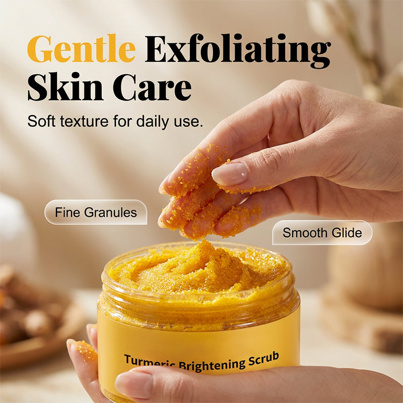 Gommage corporel exfoliant au curcuma