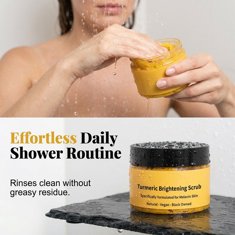 Gommage corporel exfoliant au curcuma