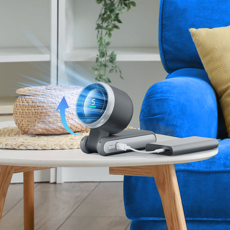 Ventilateur à main Turbo 3-en-1 – 5 vitesses, autonomie de 24 h | Le cadeau idéal pour la fête des Pères et les usagers des transports