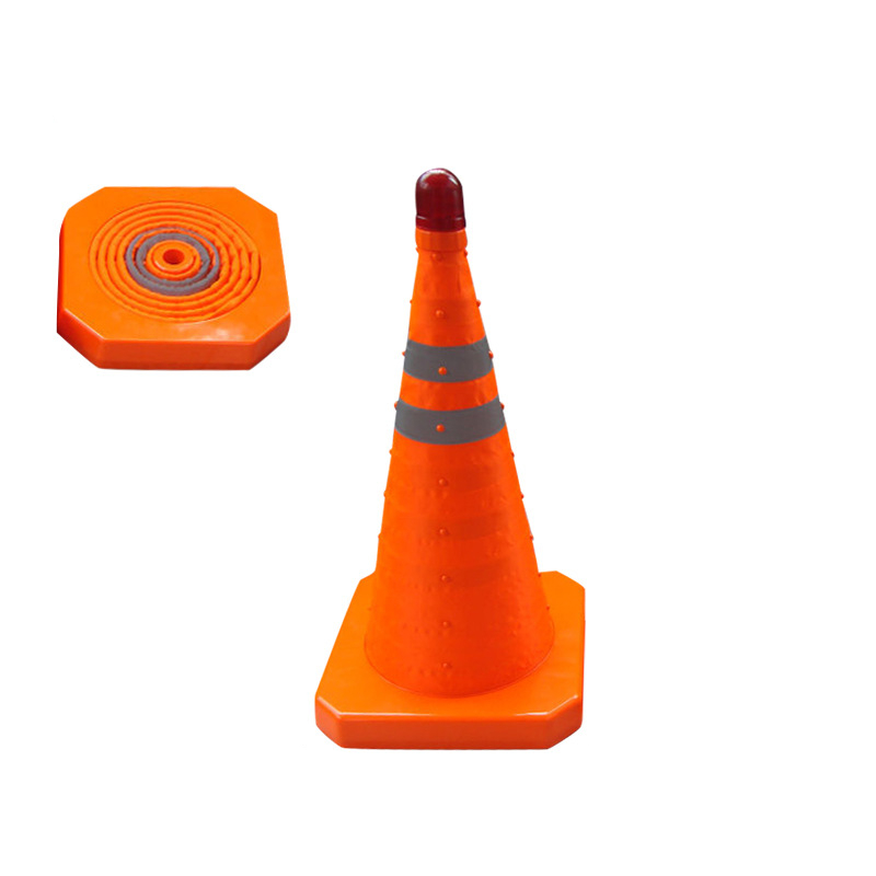 Cône de signalisation pliable réfléchissant