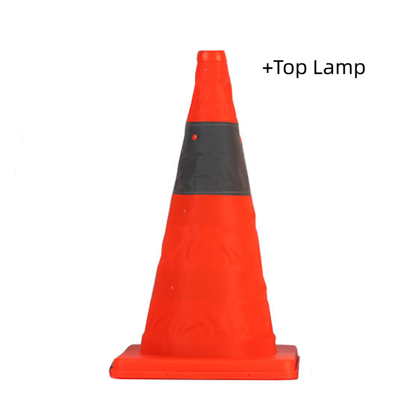 Cône de signalisation pliable réfléchissant