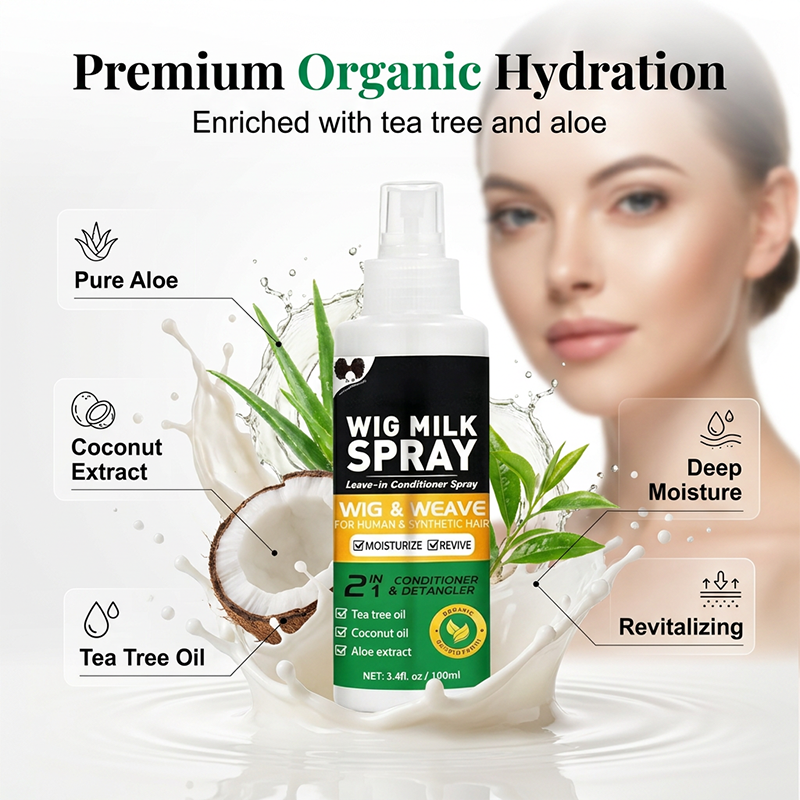 Revitalisant sans rinçage en spray pour perruques