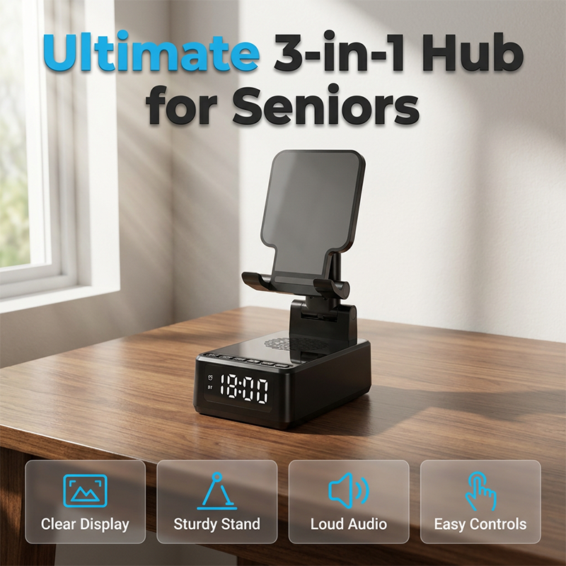 Hub de bureau intelligent 3-en-1 ultime pour seniors