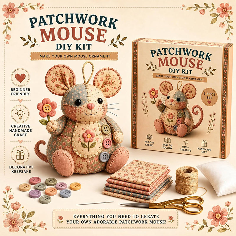 Kit de couture pour souris en peluche vintage fabriquée à la main
