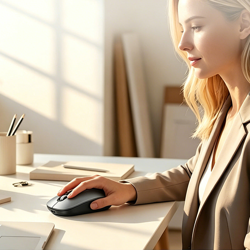 Souris sans fil intelligente AI à commande vocale, traduction en temps réel, clic silencieux pour une productivité accrue au travail et aux études !