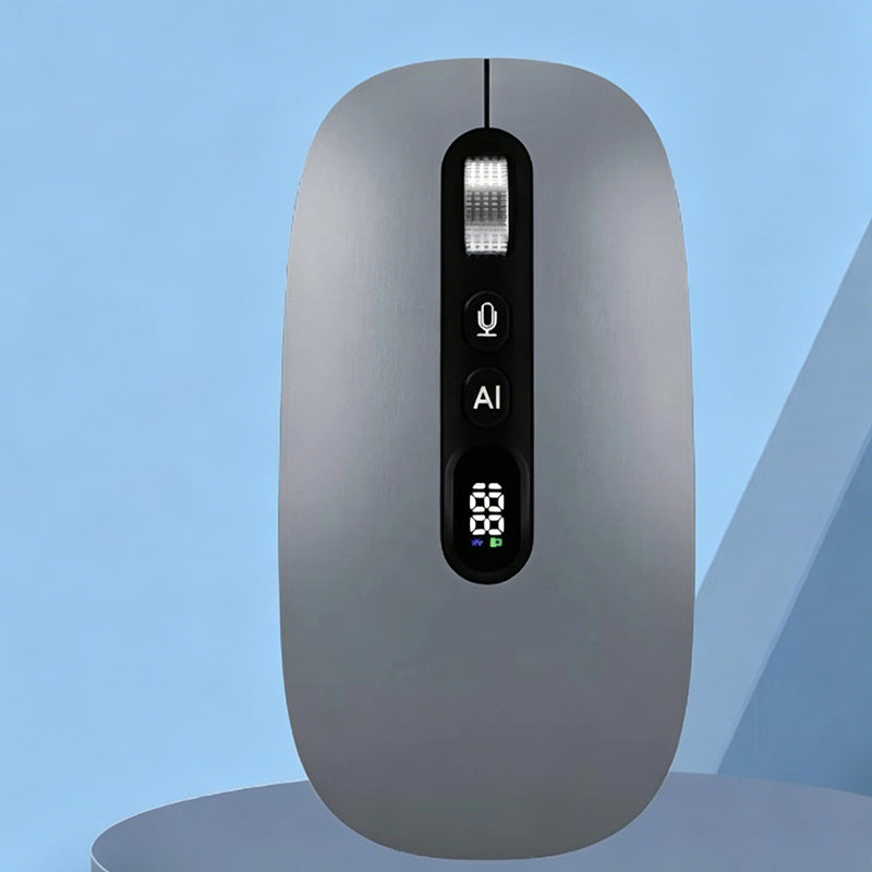 Souris sans fil intelligente AI à commande vocale, traduction en temps réel, clic silencieux pour une productivité accrue au travail et aux études !