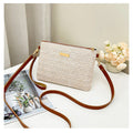 Pochette d'épaule en paille tressée pour femme