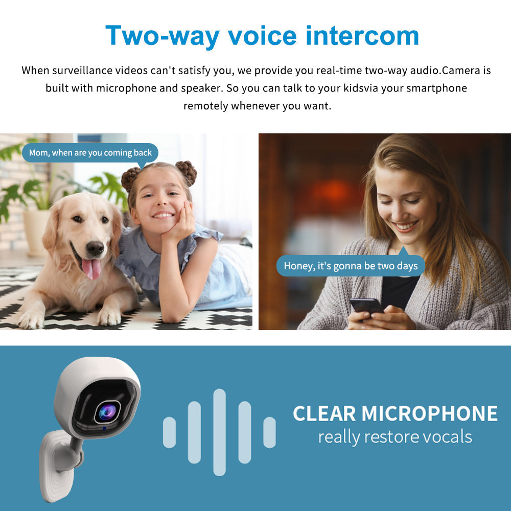 Caméra de sécurité intelligente HD sans fil 2026 – rotation à 360°, vision nocturne et audio bidirectionnel. Gardez un œil sur votre maison, à tout moment !