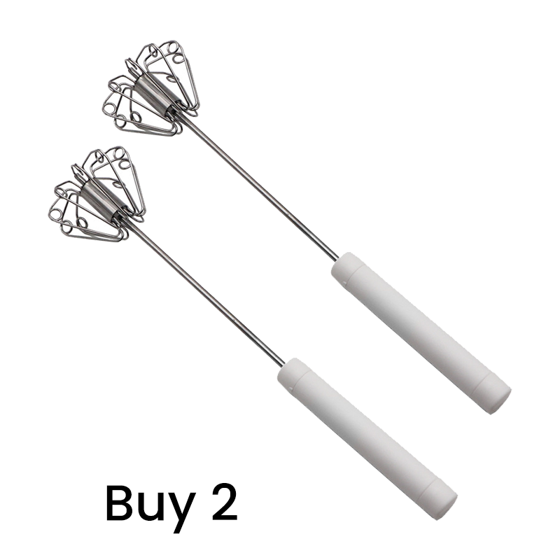 Fouet à œufs semi-automatique en acier inoxydable – Rapide et durable – Parfait pour les œufs, la pâte ou la crème – Fouettage doux sans effort