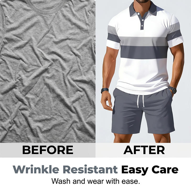 Ensemble deux pièces chemise et short pour homme