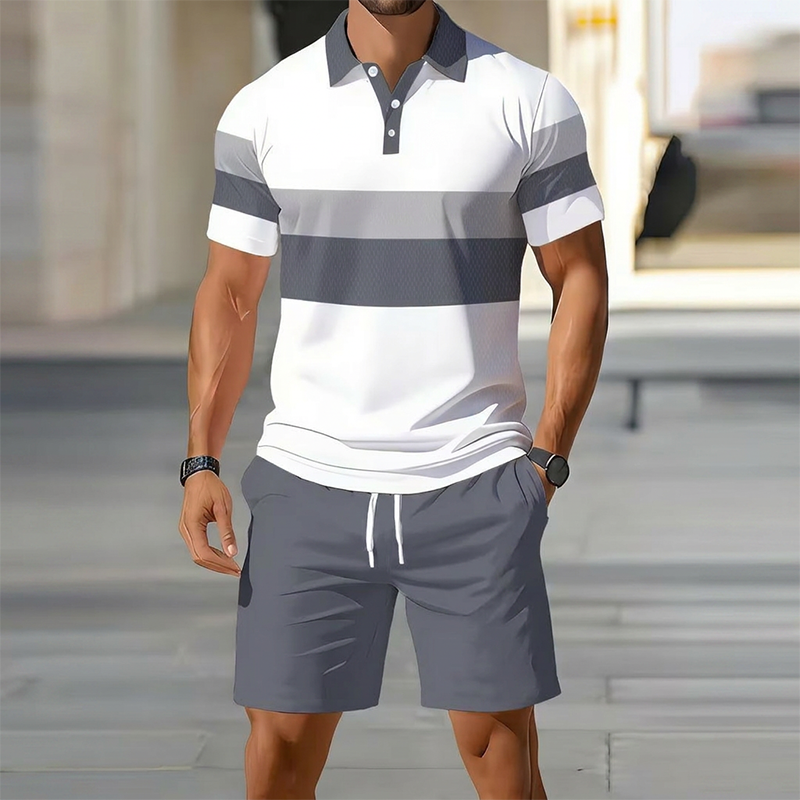 Ensemble deux pièces chemise et short pour homme